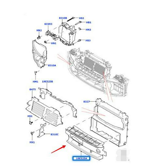 Air Deflector for 2014 Range Rover Sport (LR043739)