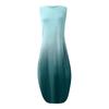 Women Casual Gradient Colours Pocket Long Dress Sleeveless Split Maxi Dresses