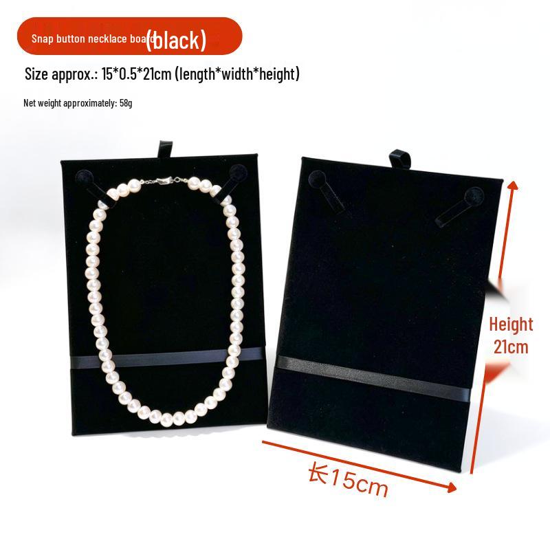 High-End Crinkled Fabric Pearl Necklace Display Board