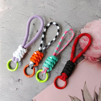 Kreatives geflochtenes Schlüsselband für Handyhüllen, Frauen, Anti-verlorener Knoten, Seilband, Autoschlüsselanhänger, DIY-Zubehör, Schlüsselring