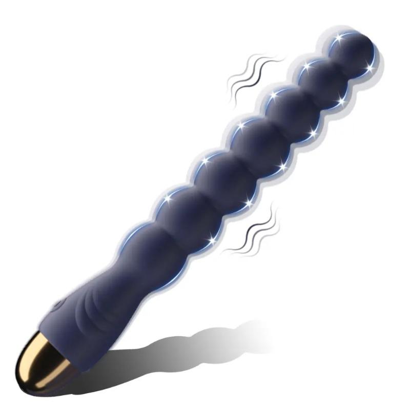 Vibrating Anal Beads & Clitoral Stimulator – Dual Pleasure Sex Toy for Women & Men, Prostate Massager & Couples Play