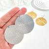 Punk Exaggerated Gold Silver Color Drop Earrings For Women Fashion Big Round Circle Dangle Earrings Statement Jewelry