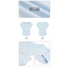 Cotton Blue Shoulder Short Sleeved T-shirt for Women In Summer, Slim Fit and Stylish, Pleated Waist Cinching Short T-shirt Top
