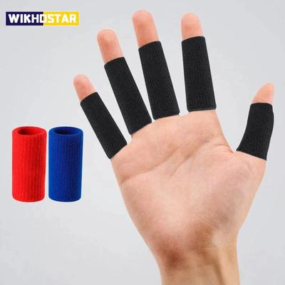 10PCS Elastic Sports Finger Sleeves Arthritis Support Finger Guard Outdoor Gym Basketball Volleyball Finger Protection Corrector