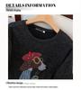 2026 Spring Women's Plus Size Dog Print Round Neck Hoodie, Long Sleeve Pullover, Extra Large 300 Jin Size.