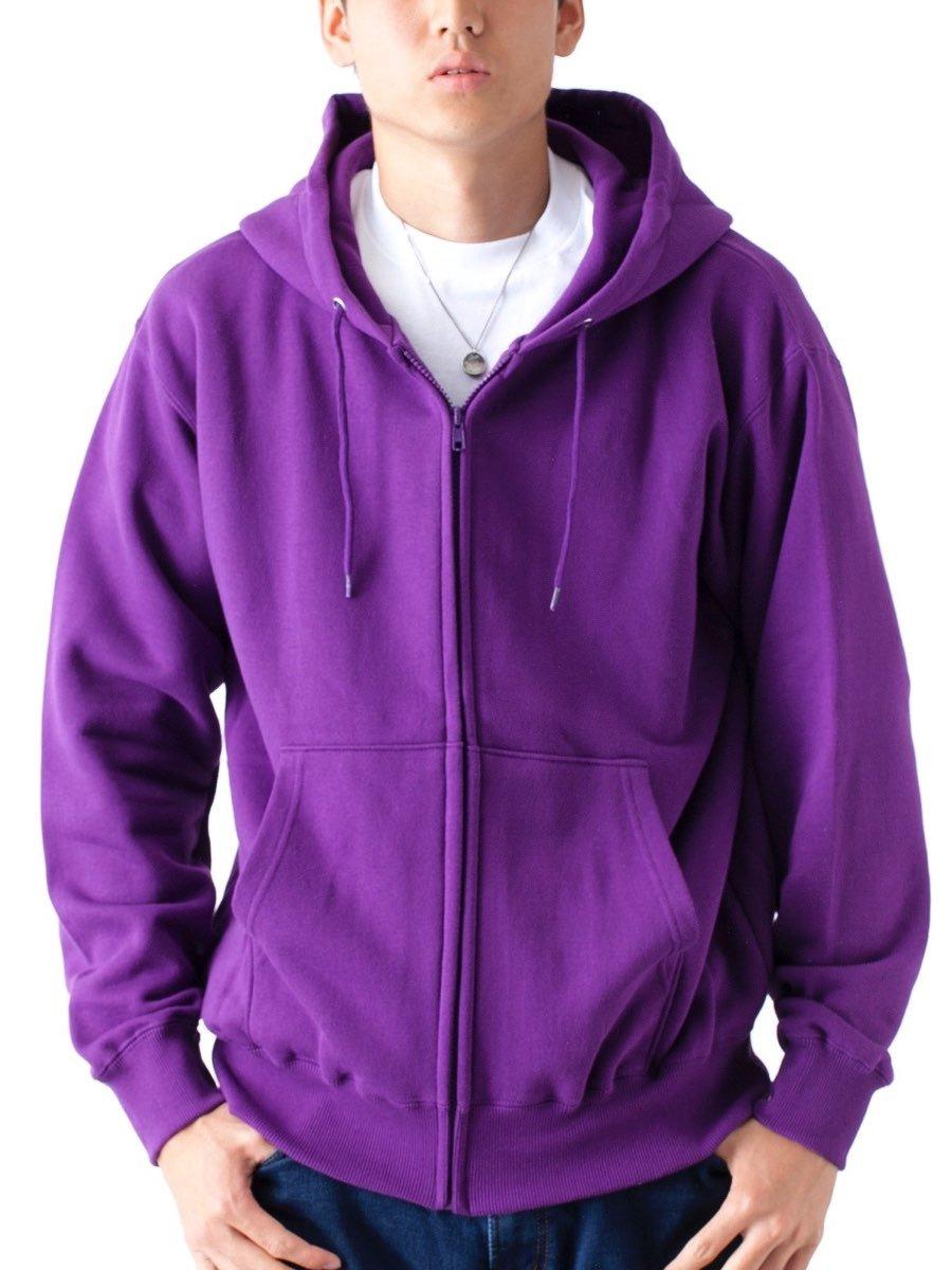 

T-shirt.ST Men s Violet 5XL Solid Color Hoodie with Pile Lining, Zip-Up, 10.0oz