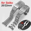 Pevný nerezový náramek pro luxusní hodinky Seiko se zakřiveným koncem pro Oyster 20mm 22mm Řemínek pro Jubilee Watch Accessory