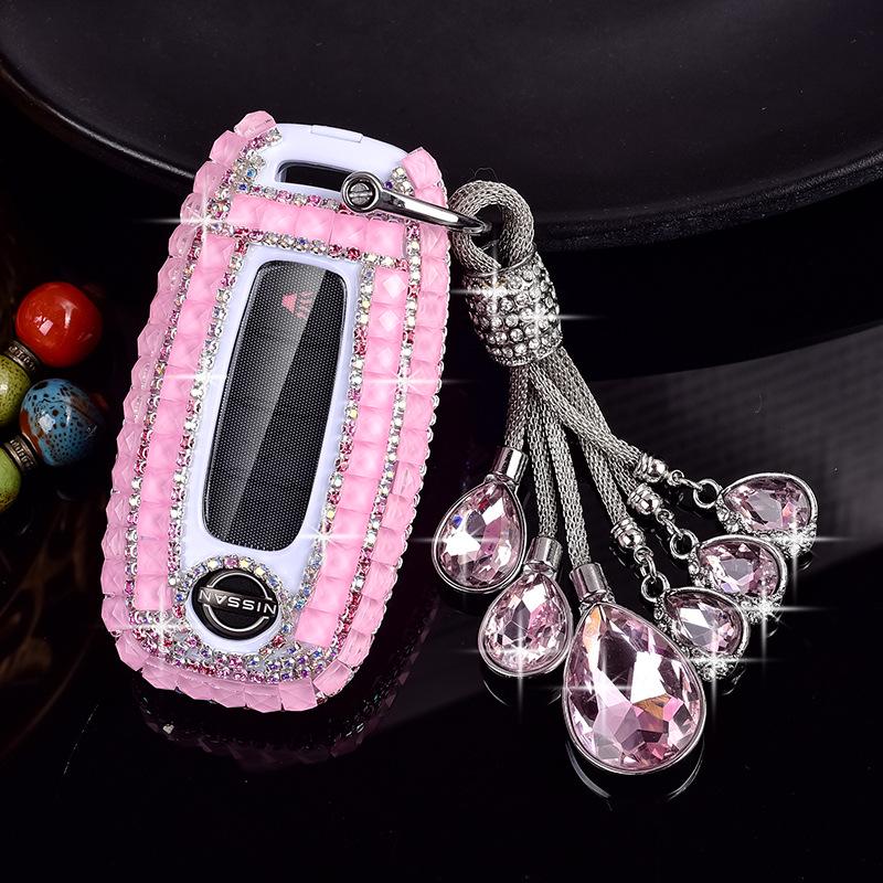 Nissan 14th Gen Sylphy, Qashqai, Teana, X-Trail, Tiida, Murano, Terra Car Key Diamond Cover for Women
