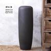 Jingdezhen Black Coarse Pottery Floor Vase: Modern Minimalist Japanese Decor for Hotel, Homestay, or Living Room.