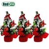 1-10PCS Mini Christmas Tree 20cm Desktop Decor with Gift Box Creative Holiday Ornament for Kids Room Office Party Decoration