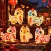 Cartoon Lion Dance Lantern New Year Portable Lantern Atmosphere Luminous Lantern  Lantern Festival