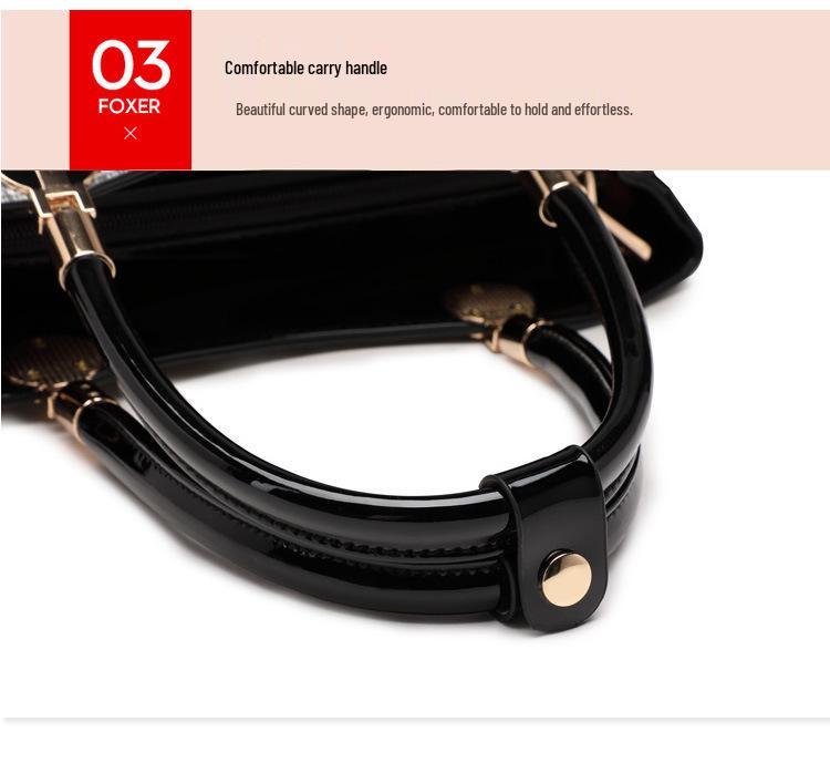 2025 Women's Patent Leather Crossbody Handbags: Fashionable Mummy Bags for Middle-Aged Women