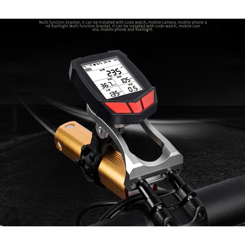 Bike Aluminum Alloy Cycling Odometer Bracket, Extension Holder For Lights, Camera, Smartphone, Flashlight, Universal Adapter Included