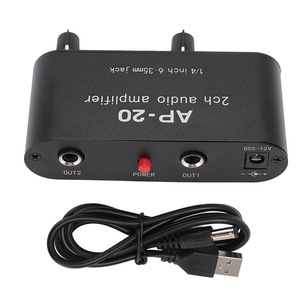 2-Kanal-Soundverstärker Symmetrisch 14 Zoll 6,35 mm Verstärkung Unabhängige Einstellung Stereo-Sound