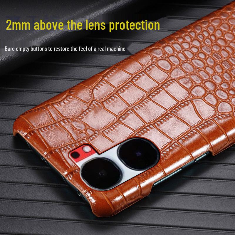 iQOO Neo7 Crocodile Pattern Half-Cover Racing Leather Phone Case for Neo7 SE.
