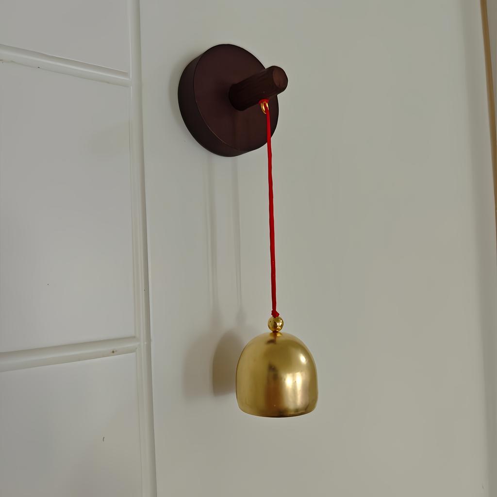 Vintage Wooden Doorbell - Hanging Home Decor Reminder Bell, Metal Door Door Alarm Bell, Home Decor | Vintage Style Bells Doorbell for Houses