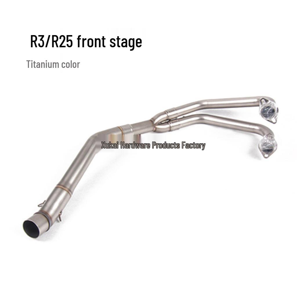 Compatible Exhaust Pipes for Stainless Steel & Titanium Alloy Front/Mid Sections - YZF-R3/R25/MT03