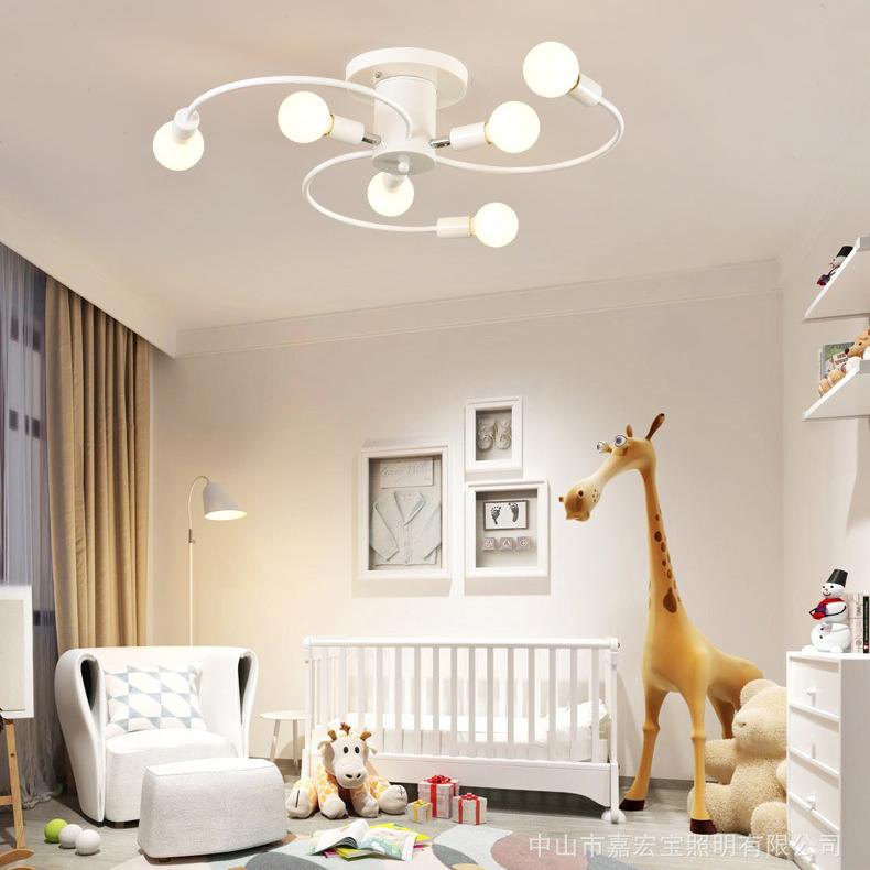 6 Heads LED Ceiling Lamp for Living Room Nordic Dome Light Home Decoration Lighting Natural Light Lighting Chandelier