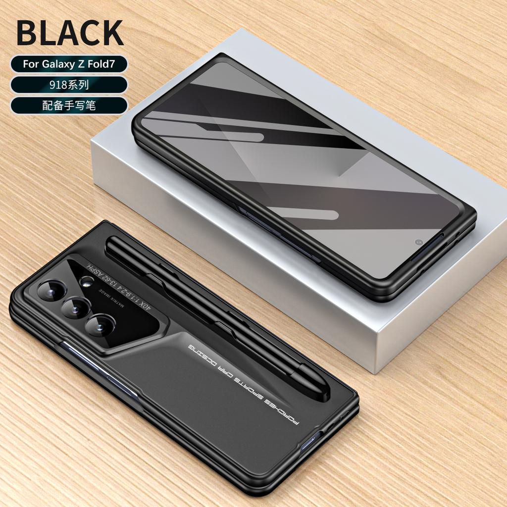 For Samsung Galaxy Z Fold 8 7 6 5 4 Hinge Pen Slot Case Armor Shockproof 360 Full Screen Protector Tempered Glass Folding Cover