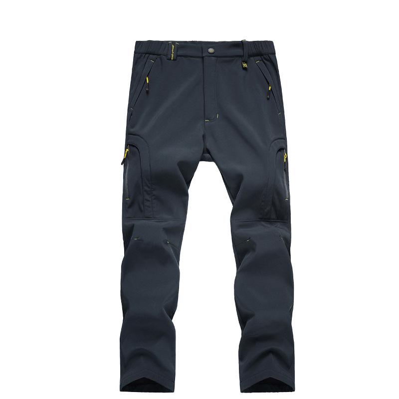 

Мужские ветрозащитные и водонепроницаемые зимние брюки софтшелл с флисовой подкладкой для пеших походов, альпинизма и рыбалки 2XL