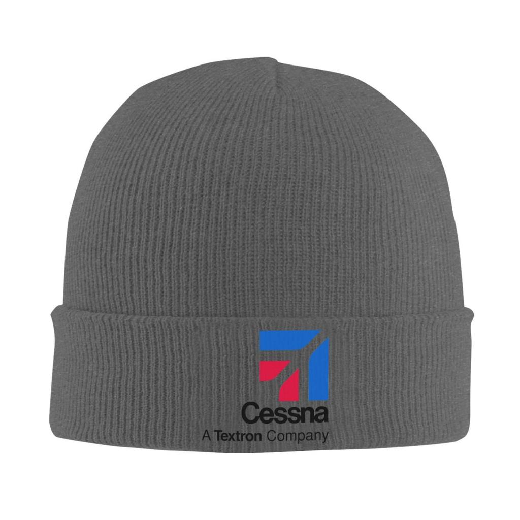 Cessna Logo Warm Knitted Cap Winter Knit Bonnet Hat Skullies Beanies Hip Hop Caps for Unisex