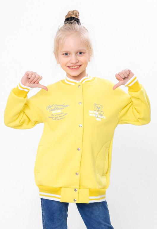 Bomber Jacket – Girls' Warm Snap-Up Jacket with Printed Text, Winter, 6404-025-33-5 HC