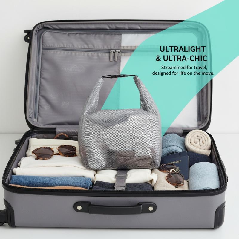 New Mesh Waterproof Cosmetic Bag Portable Portable Cosmetic Storage Bag Large Capacity Transparent Wash Bag Travel Storage Bag