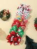 Christmas Snowflake Elk Red And Green Children'S Hair Accessories Set Holiday Headgear Vintage Dovetail Hairpin 4790