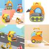Adorable Kids Plush Backpack With Cartoon Excavator Design For Toddlers And Kindergarten