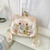 Bread Pattern Cat Itabag Cartoon Backpack Shoulder Bag With Open Front Pocket