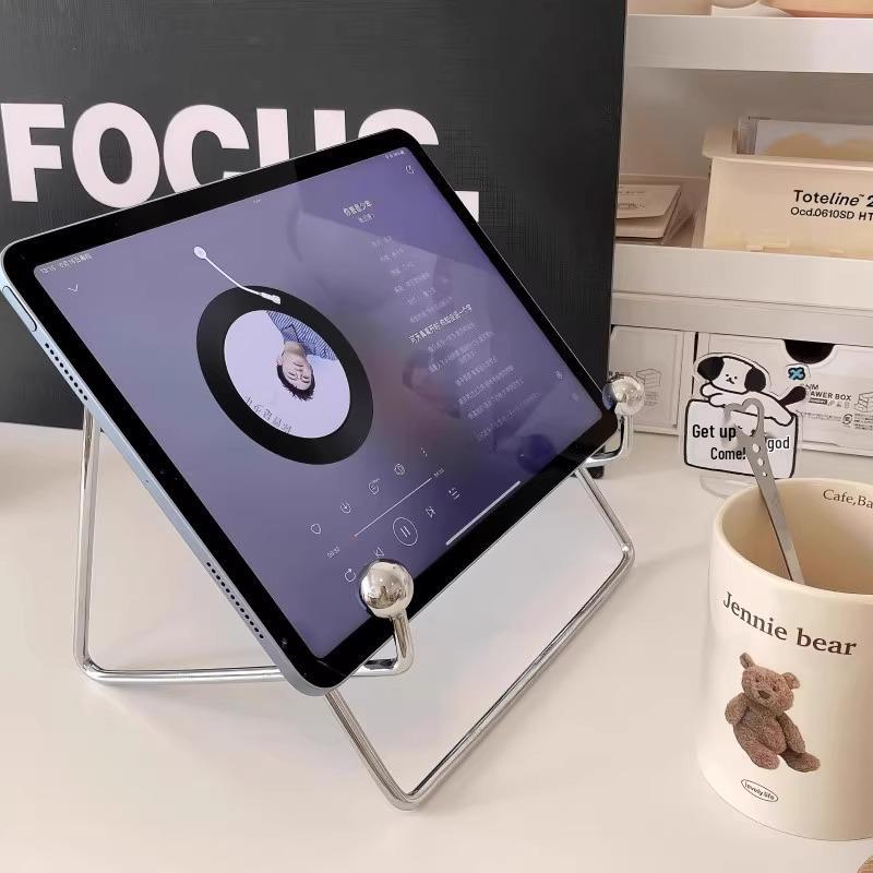 Sleek Metal Desktop Reading Stand - Portable Book Rack