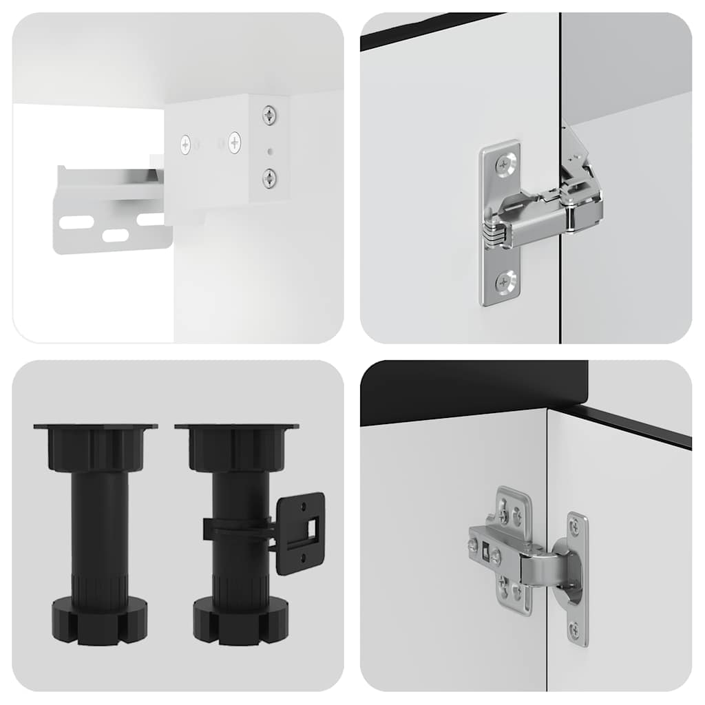 Vidaxl Set di Mobili da Cucina Kalmar, 14 Pezzi, Nero