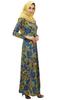 Bimba Womens Muslim Printed Jilbab Dress Designer Abaya With Pockets & Hijab