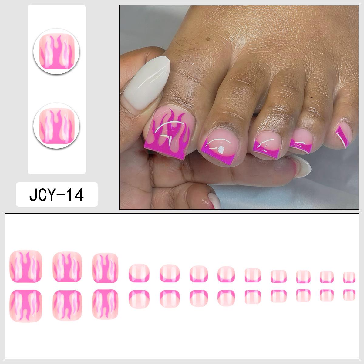 European & American French Style Flame Brightening Wearable Foot Nail Art Glue Type