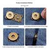 10 Sets Mini Adsorption Buckle Bags Magnetic Snap Button Fasteners Clasps Buttons Handbag Purse Wallet Craft Bag Parts