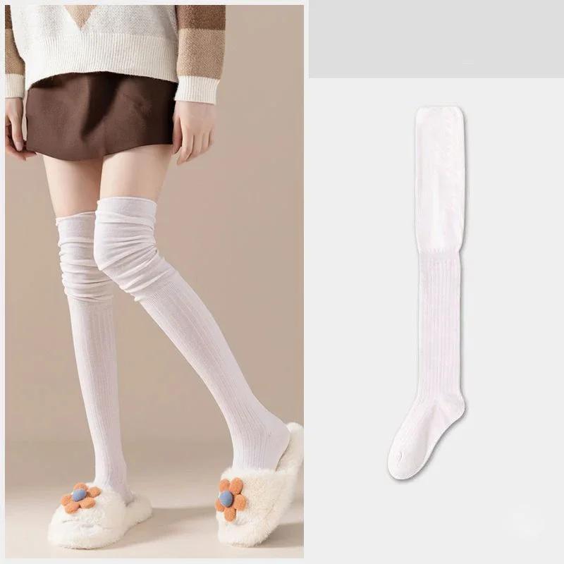 

Women Stockings Solid Color Sexy Stockings Thigh High Over The Knee Stockings Lolita Ladies Girls Warm Boot Socks One Size