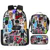 Skibidi Toilet Man Spoof Schoolbag Primary And Secondary School Backpack Satchel Pencil Bag Backpack Three-Piece Set