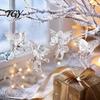 Festive Showcase Hanging Ornaments 4Pcs Winged Angel Ornaments, Clear Figurines, Holiday Party Decor Christmas Tree Decor, Seasonal Home Supplies