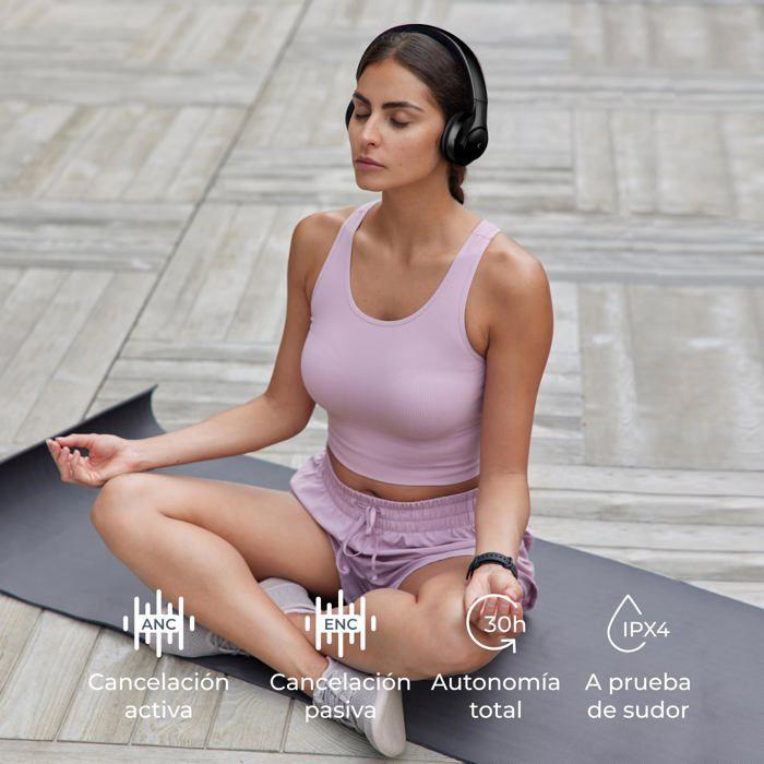 Wireless Headphones with ANC and ENC - KSIX Smart Your Tech - Odissey - 30 Hours of Battery Life - Built-in Microphone