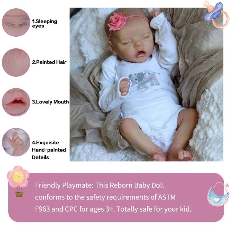 18-inch TWINA Simulation Baby Rebirth Doll Cross-border E-commerce Supply Hand-painted Venous Blood Visible