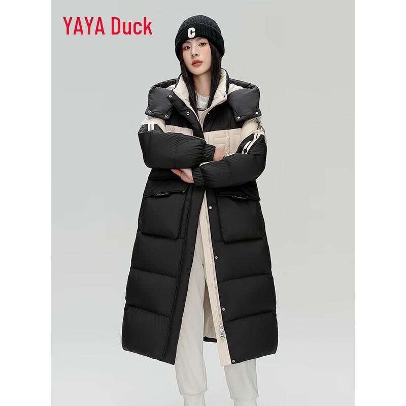 YAYA Women's Fashion Color-block Down Jacket