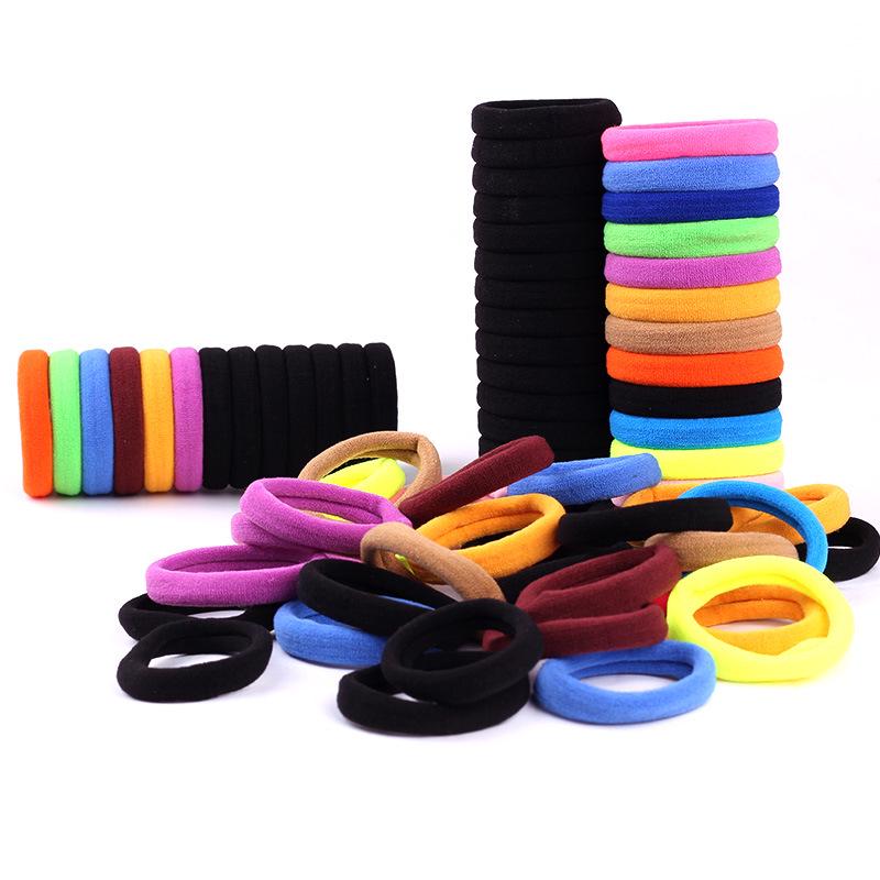 Korean Style Children's Hair Tie - High Elasticity Terry Cloth Ring Accessory