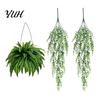 Realistic Plastic Vines 1/3/4Pcs Hanging Artificial Flower Decoration, UV Resistant Fake Fern & Floral Wedding Party Flowers Vine, Wall Faux