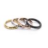 Rotating Pyramid Side Ring for Women Rose Gold Jewelry Elegant Finger Ring