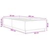 Bed Frame Black Oak 80 x 200 cm Engineered Wood