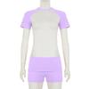Versatile European-American Raglan Color-Block Sports Set: Comfortable Short-Sleeved Top, Solid Color Shorts, and Headband