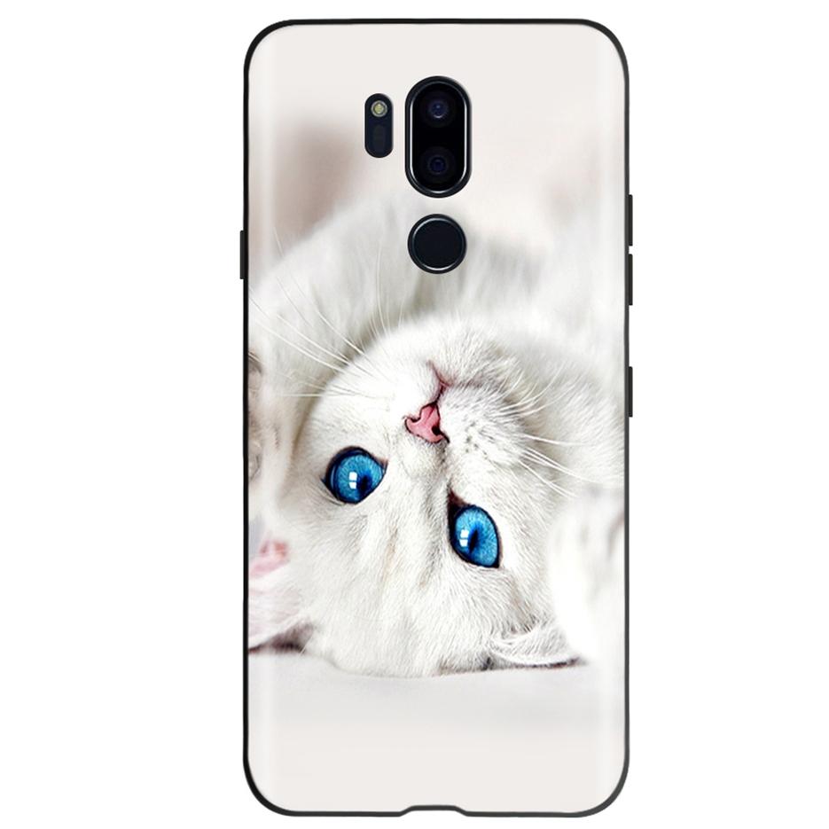 For LG G7 ThinQ Case G710 LM-G710 Cute Cat Butterfly Shockproof Soft Silicone Phone Case For LG G7 ThinQ Back Cover 6.53'' Coque