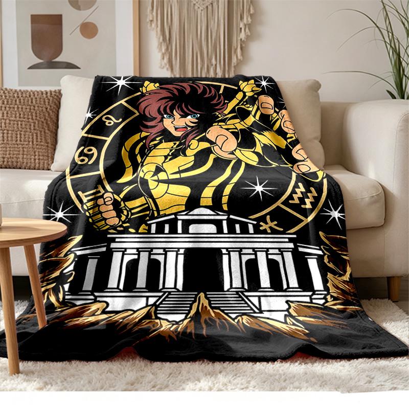 Saint Seiya A Soft and Comfortable Flannel Suitable for Sofas Living Rooms Outdoor Camping Travel and Also Makes a Great Anniversary Gif