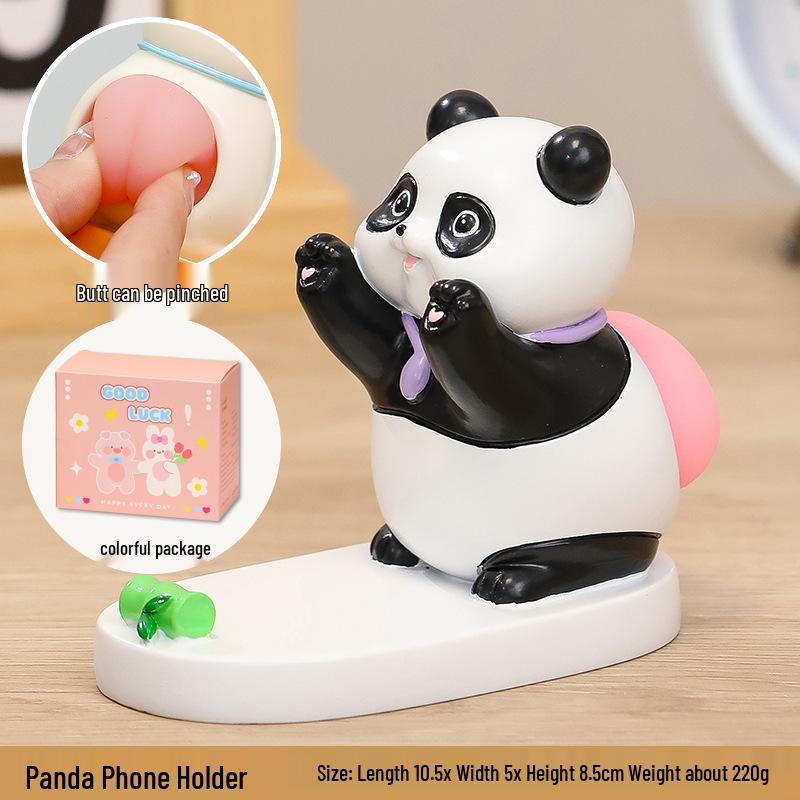 

Resin Cartoon Phone Holder - Creative Small Ornament Figure