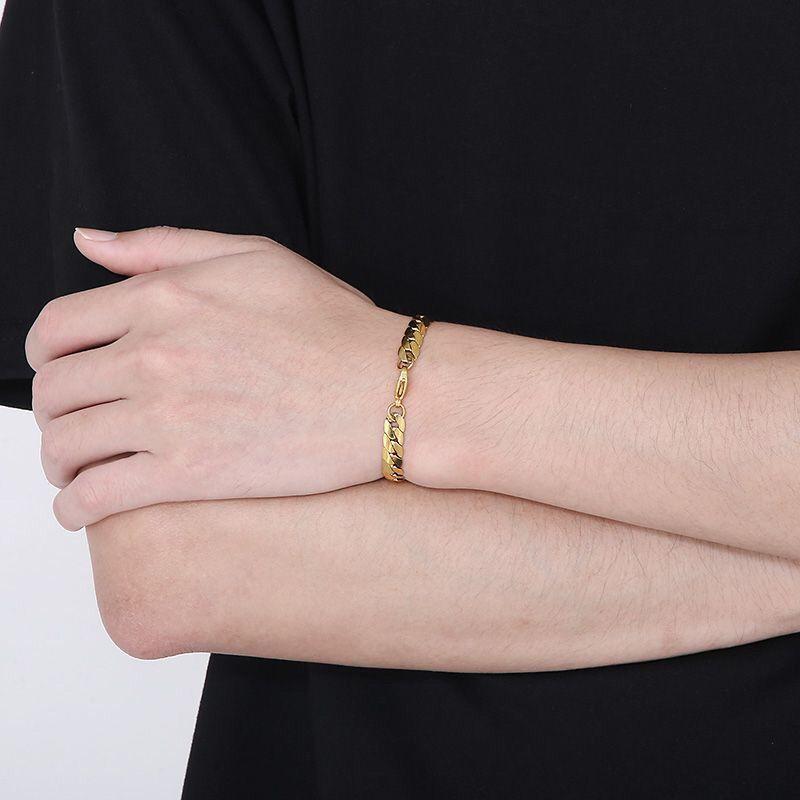 Snake Bone Chain Men's Bracelet Simple Couple Bracelet Trend Simple Bracelet Hand Jewelry